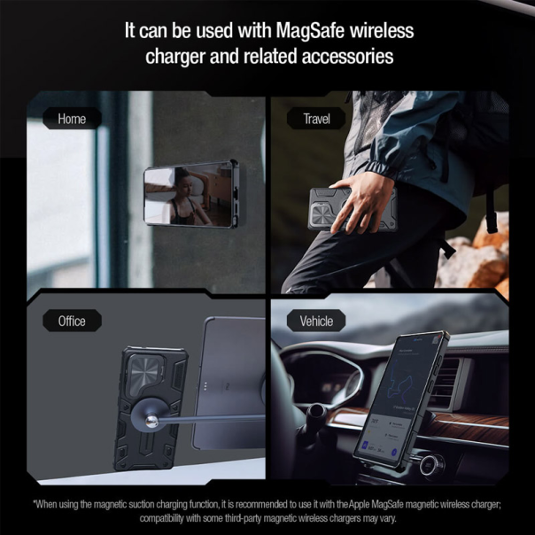 Maska za Samsung S25 Ultra/ S938B Nillkin CamShield Armor Prop Magnetic crna - 615772