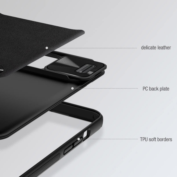 Maska za iPhone 13 Pro Max Nillkin CamShield Leather zelena - 055927