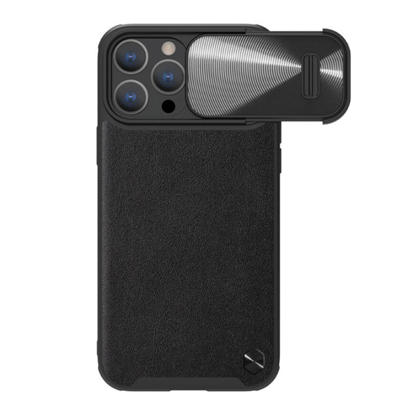 Maska za iPhone 14 Pro Nillkin CamShield Leather S crna - 203810-1