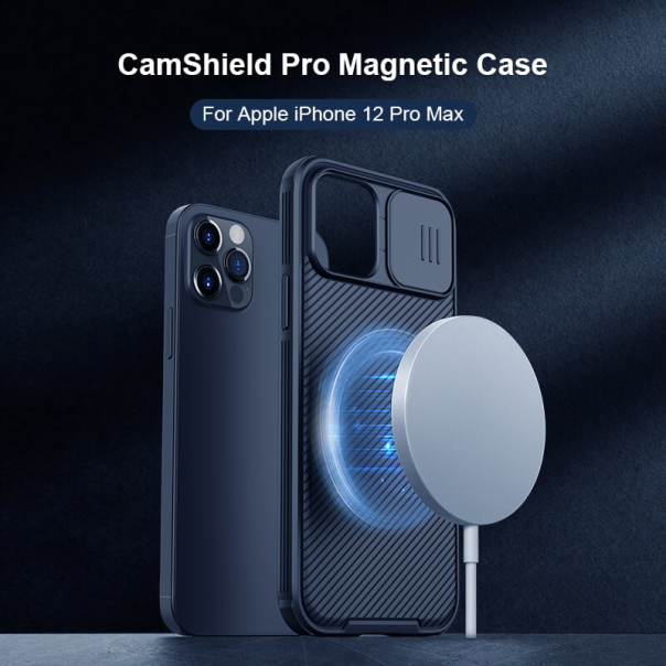 Maska za iPhone 12 Pro Max Nillkin CamShield Pro Magnetic plava - 049608