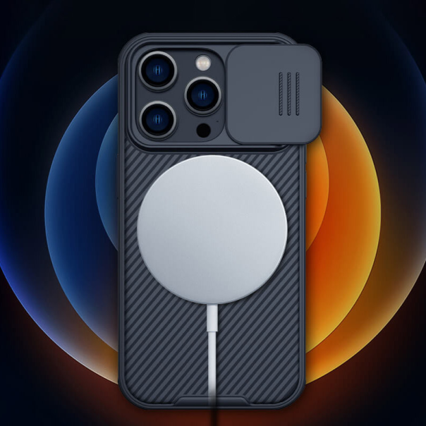 Maska za iPhone 14 Pro Max Nillkin CamShield Pro Magnetic plava - 203463