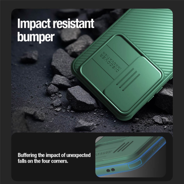 Maska za Samsung S24 Plus/ S926B Nillkin CamShield Pro Magnetic tamno zelena - 607692