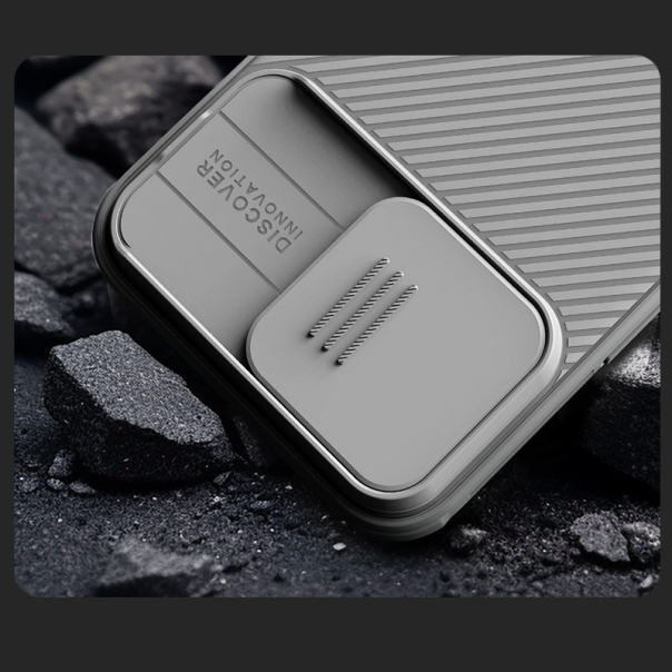 Maska za iPhone 15 Pro titanijum Nillkin CamShield Pro siva - 607256