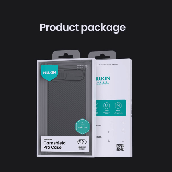 Maska za iPhone 16e Nillkin CamShield Pro crna - 617040