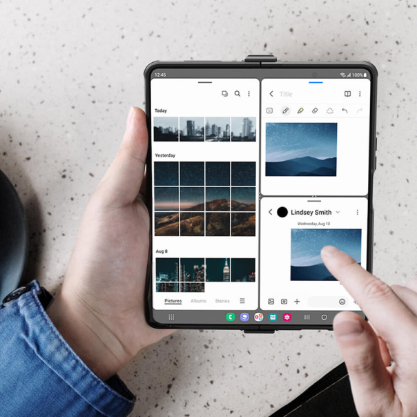 Maska za Samsung Galaxy Z Fold 4 5G Nillkin Camshield Pro plava (sa slotom za olovku i stalak) - 603645
