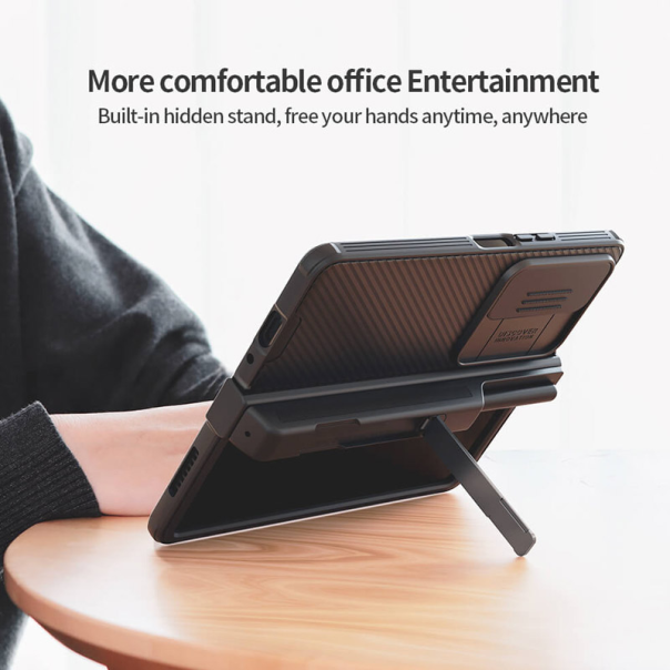 Maska za Samsung Galaxy Z Fold 4 5G Nillkin Camshield Pro plava (sa slotom za olovku i stalak) - 603645