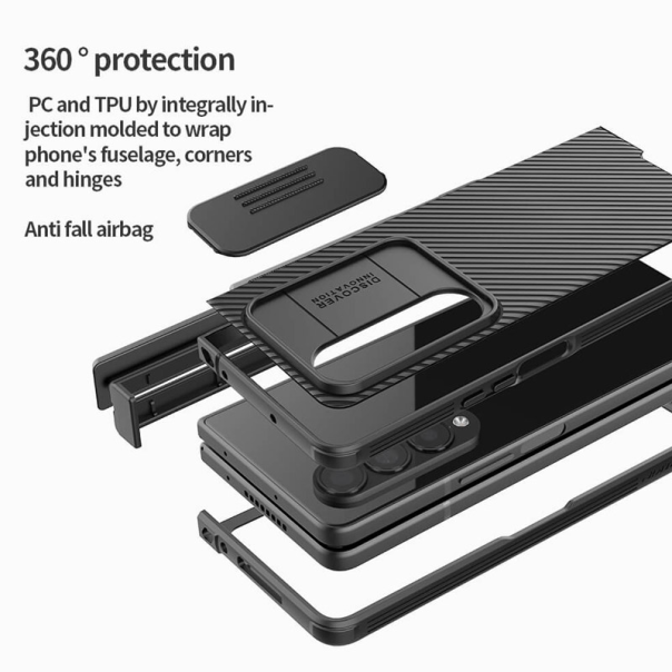 Maska za Samsung Galaxy Z Fold 4 5G Nillkin Camshield Pro plava (sa slotom za olovku i stalak) - 603645