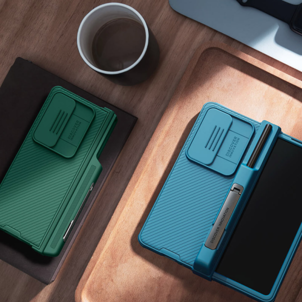 Maska za Samsung Galaxy Z Fold 4 5G Nillkin Camshield Pro plava (sa slotom za olovku i stalak) - 603645