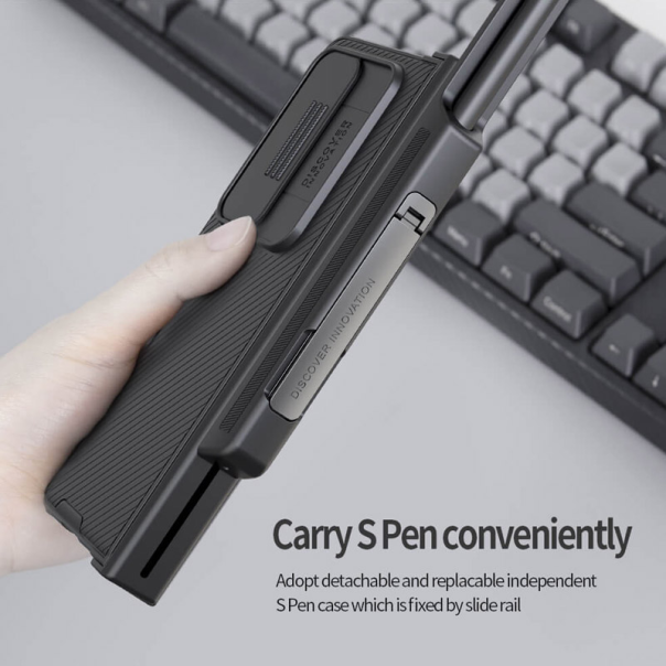 Maska za Samsung Galaxy Z Fold 4 5G Nillkin Camshield Pro zelena (sa slotom za olovku i stalak) - 603646