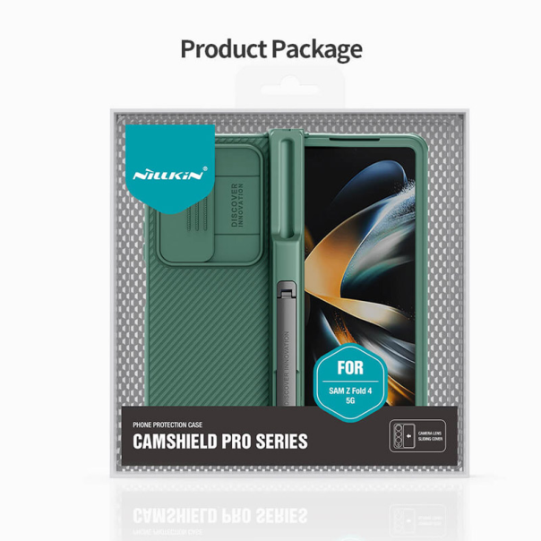 Maska za Samsung Galaxy Z Fold 4 5G Nillkin Camshield Pro zelena (sa slotom za olovku i stalak) - 603646
