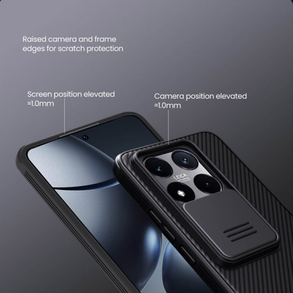 Maska za Xiaomi 14T Nillkin CamShield Pro crna - 614483