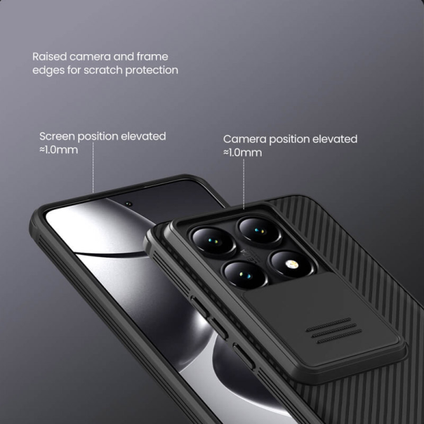 Maska za Xiaomi 14T Pro Nillkin CamShield Pro crna - 614529