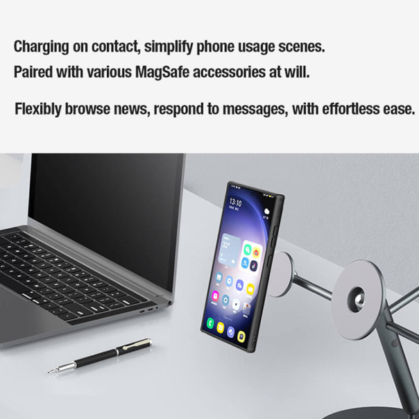 Maska za Samsung S24 Ultra/ S928B Nillkin CamShield Prop Leather Magnetic crna - 607707