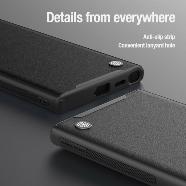 Maska za Samsung S24 Ultra/ S928B Nillkin CamShield Prop Leather Magnetic crna - 607707