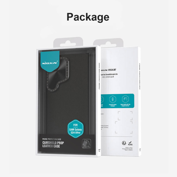 Maska za Samsung S24 Ultra/ S928B Nillkin CamShield Prop Leather crna - 607706