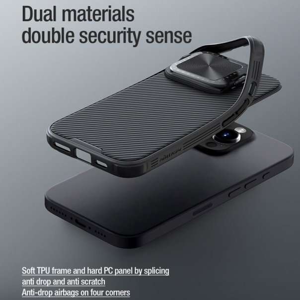 Maska za iPhone 16 Pro Nillkin CamShield Prop Magnetic crna - 513529