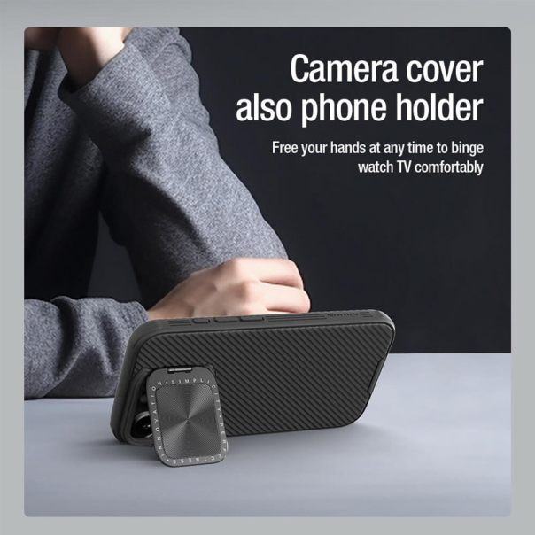 Maska za iPhone 16 Pro Nillkin CamShield Prop Magnetic crna - 513529
