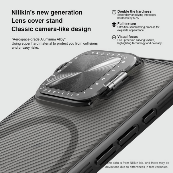 Maska za iPhone 16 Pro Max Nillkin CamShield Prop Magnetic transparent crna - 614696