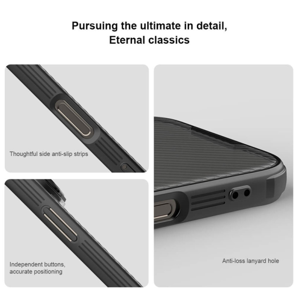 Maska za iPhone 16 Pro Max Nillkin CamShield Prop Magnetic transparent crna - 614696