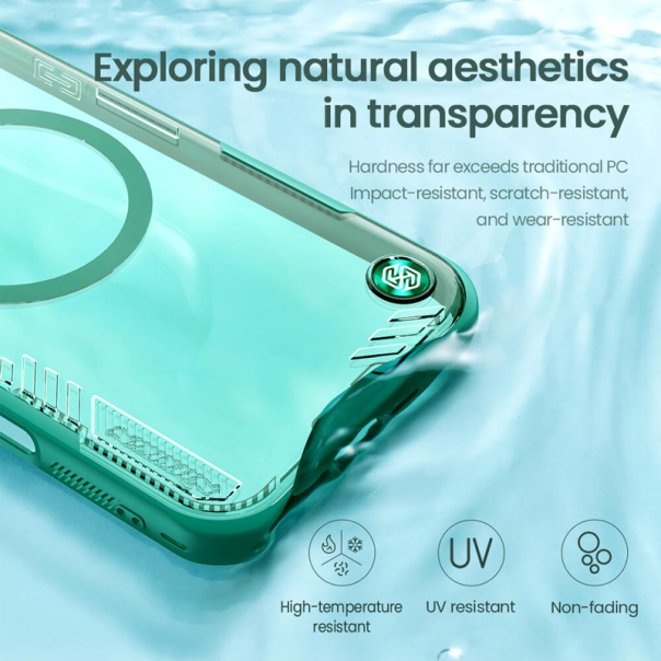 Maska za iPhone 16 Pro Max Nillkin Iceblade Prop Magnetic zelena - 613598