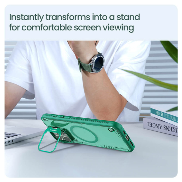 Maska za iPhone 16 Pro Max Nillkin Iceblade Prop Magnetic zelena (sa otvorom za kameru) - 613600