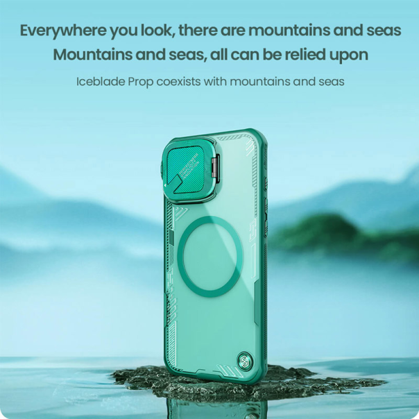 Maska za iPhone 16 Pro Nillkin Iceblade Prop Magnetic zelena - 613597