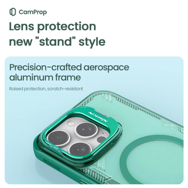 Maska za iPhone 16 Pro Nillkin Iceblade Prop Magnetic zelena (sa otvorom za kameru) - 613599