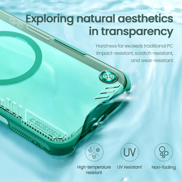 Maska za iPhone 16 Nillkin Iceblade Prop Magnetic zelena - 613596