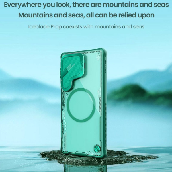 Maska za Samsung S25 Ultra/ S938B Nillkin Iceblade Prop Magnetic zelena - 615752