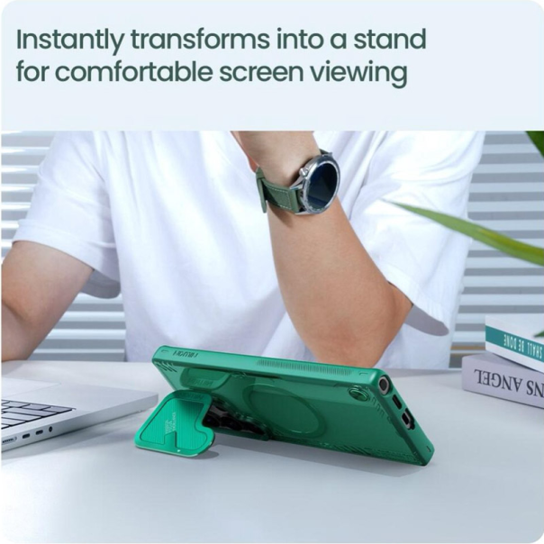 Maska za Samsung S25 Ultra/ S938B Nillkin Iceblade Prop Magnetic zelena - 615752