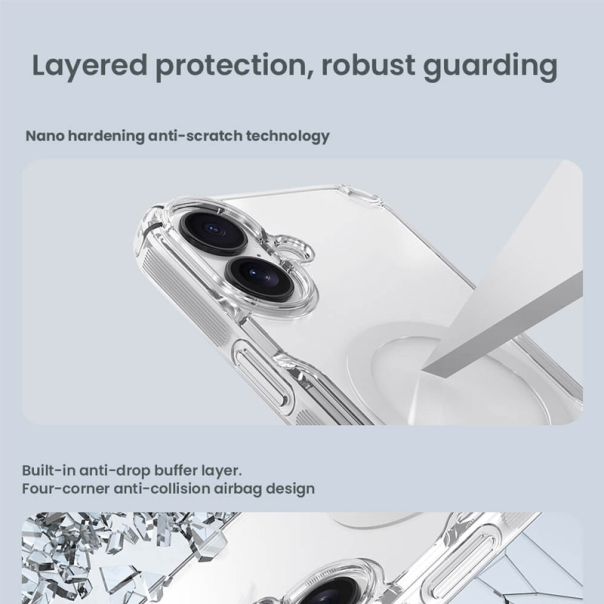 Maska za iPhone 17 Nillkin Nature Pro Magnetic bela - 620491