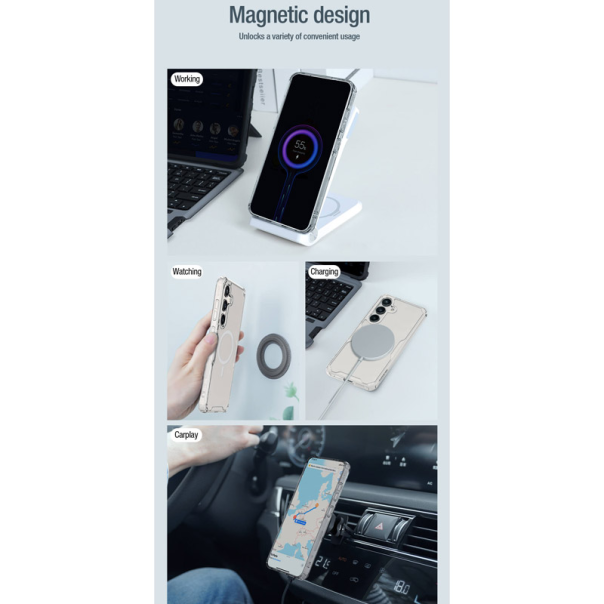 Maska za Samsung S24 Ultra/ S928B Nillkin Nature Pro Magnetic bela - 607661