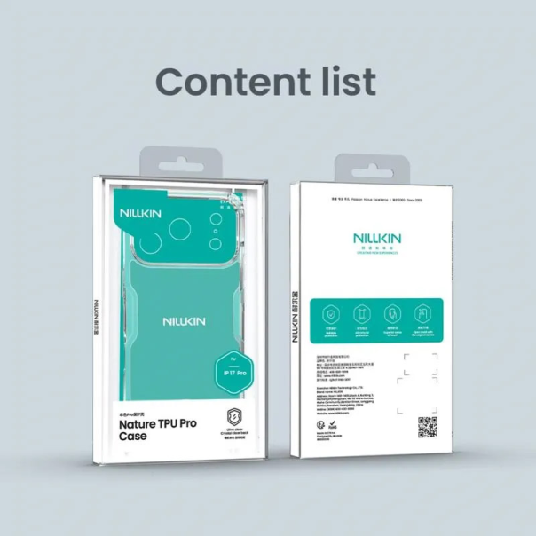 Maska za iPhone 17 Pro Nillkin Nature Pro transparent - 620489