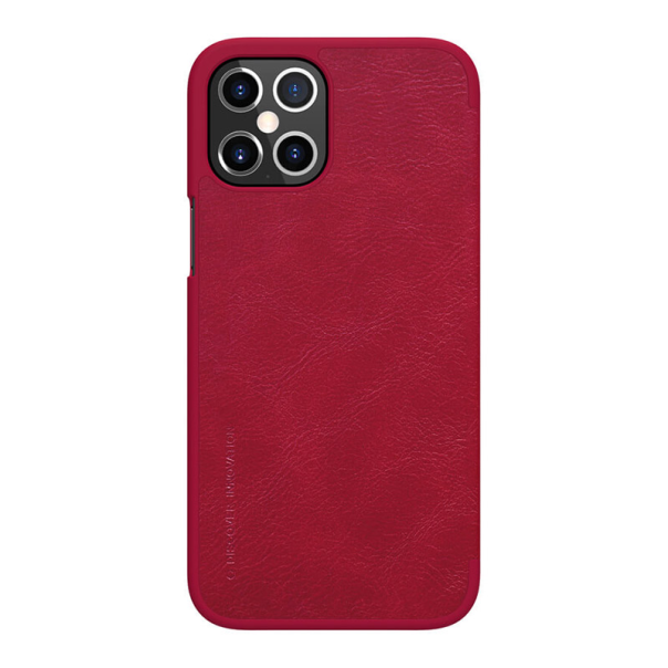 Maska za iPhone 12 Pro Max na preklop Nillkin Qin crvena - 044386