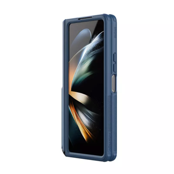Maska za Samsung Galaxy Z Fold 5 5G/ F946B (sa otvorom za olovku) Nillkin Super Frosted Shield Fold plava - 605069