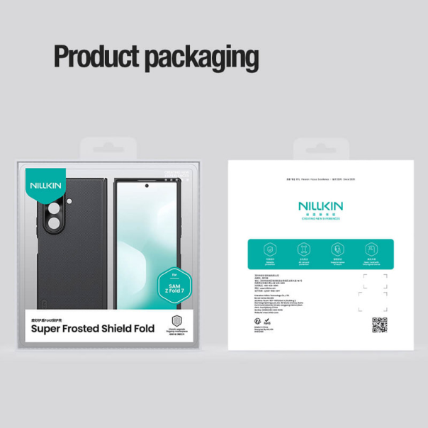 Maska za Samsung Galaxy Z Fold 7 5G/ F966B Nillkin Super Frosted Shield Fold crna - 620695