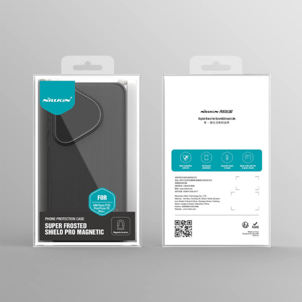 Maska za Huawei Pura 70 Pro/ Pura 70 Pro Plus Nillkin Super Frosted Shield Pro Magnetic crna - 612837