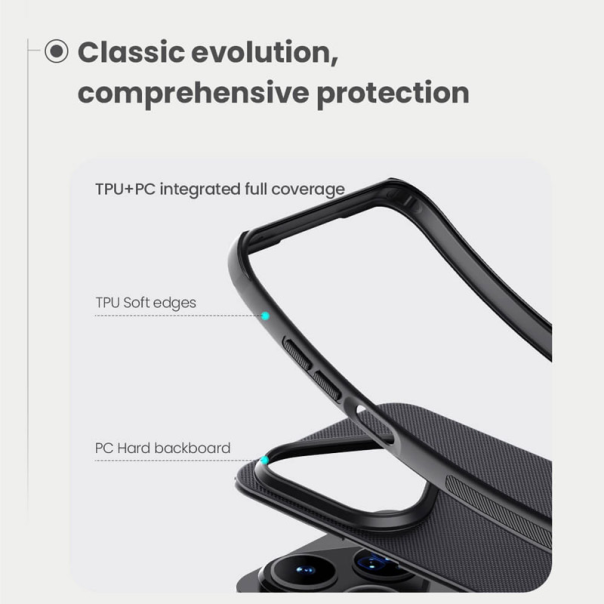 Maska za Huawei Pura 80 Nillkin Super Frosted Shield Pro Magnetic crna - 620000