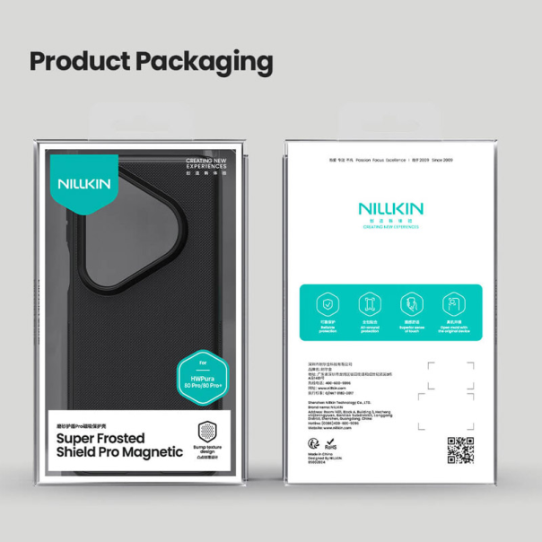 Maska za Huawei Pura 80 Pro/ 80 Pro Plus Nillkin Super Frosted Shield Pro Magnetic crna - 620001