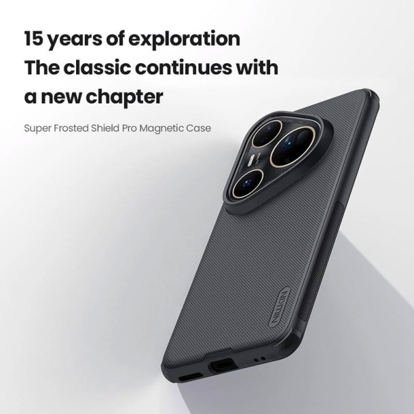 Maska za Huawei Pura 80 Ultra Nillkin Super Frosted Shield Pro Magnetic crna - 620002