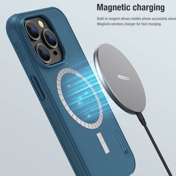 Maska za iPhone 15 Pro Max Nillkin Super Frosted Shield Pro Magnetic zelena - 604051