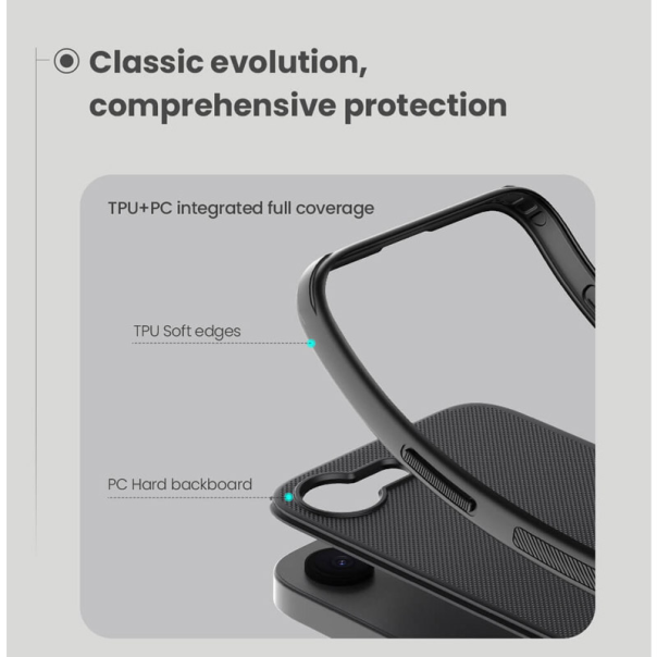 Maska za iPhone 16e Nillkin Super Frosted Shield Pro Magnetic crna - 617289