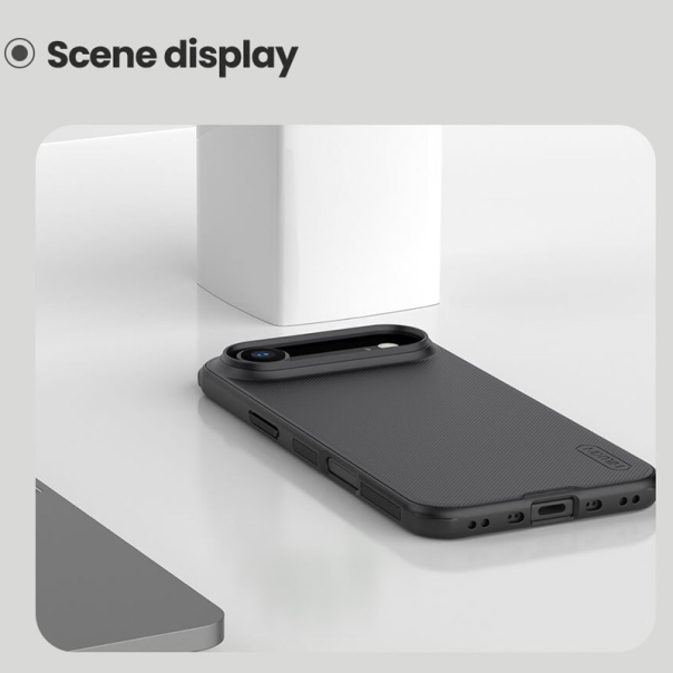 Maska za iPhone Air (bez otvora za logo) Nillkin Super Frosted Shield Pro Magnetic crna - 620526