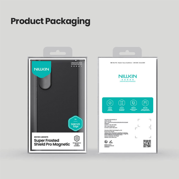 Maska za Samsung S25 Edge Nillkin Super Frosted Shield Pro Magnetic crna - 617379