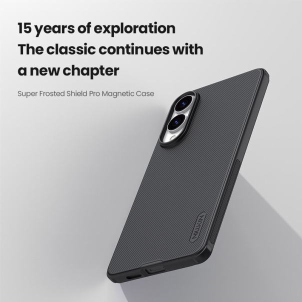 Maska za Samsung S25 Edge Nillkin Super Frosted Shield Pro Magnetic crna - 617379