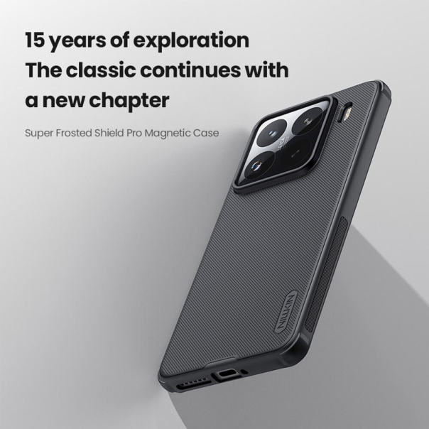 Maska za Xiaomi 15 Pro Nillkin Super Frosted Shield Pro Magnetic crna - 615377