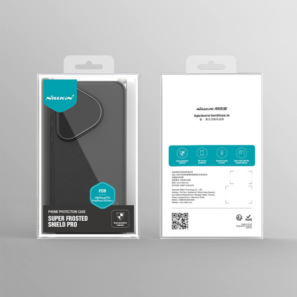 Maska za Huawei Pura 70 Pro/ Pura 70 Pro Plus Nillkin Super Frosted Shield Pro crna - 612839