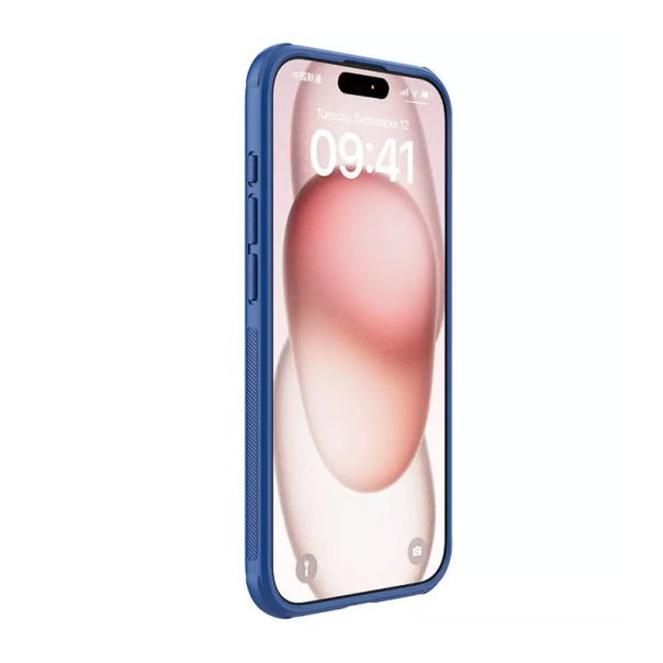 Maska za iPhone 15 Pro Max (sa otvorom logo) Nillkin Super Frosted Shield Pro plava - 607522