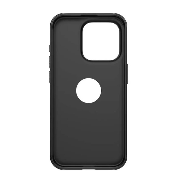 Maska za iPhone 15 Pro (sa otvorom za logo) Nillkin Super Frosted Shield Pro crna - 608720