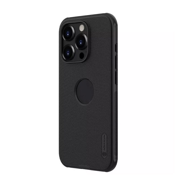 Maska za iPhone 15 Pro (sa otvorom za logo) Nillkin Super Frosted Shield Pro crna - 608720